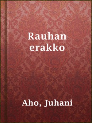 cover image of Rauhan erakko